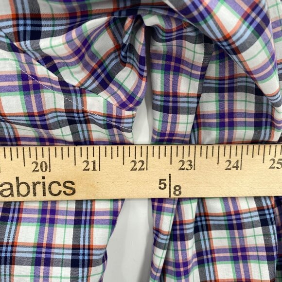 Eton Plaid Long Sleeve Button Down Shirt Men’s Size M - Picture 6 of 7
